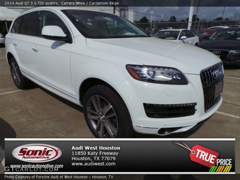 Carrara White / Cardamom Beige 2014 Audi Q7 3.0 TDI quattro