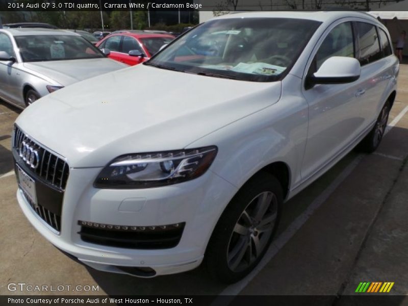 Carrara White / Cardamom Beige 2014 Audi Q7 3.0 TDI quattro