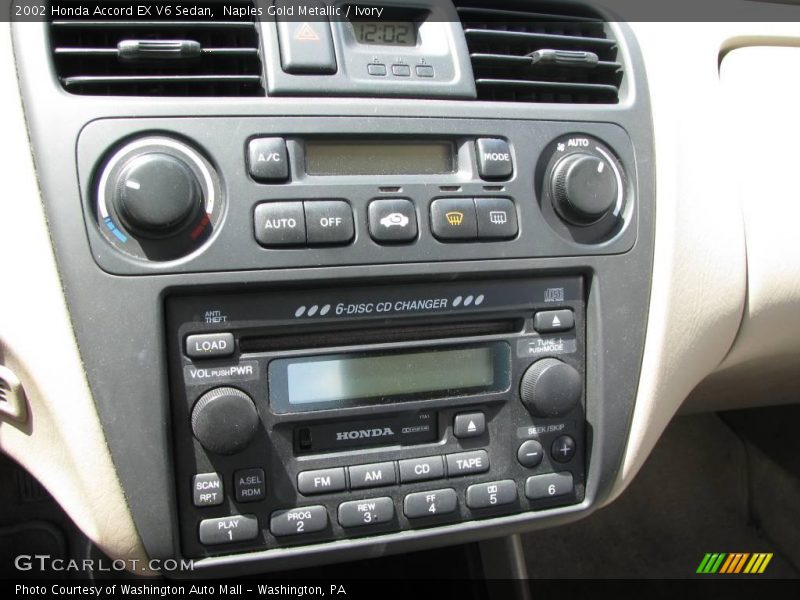 Naples Gold Metallic / Ivory 2002 Honda Accord EX V6 Sedan