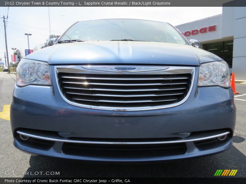 Sapphire Crystal Metallic / Black/Light Graystone 2012 Chrysler Town & Country Touring - L