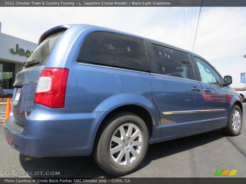 Sapphire Crystal Metallic / Black/Light Graystone 2012 Chrysler Town & Country Touring - L