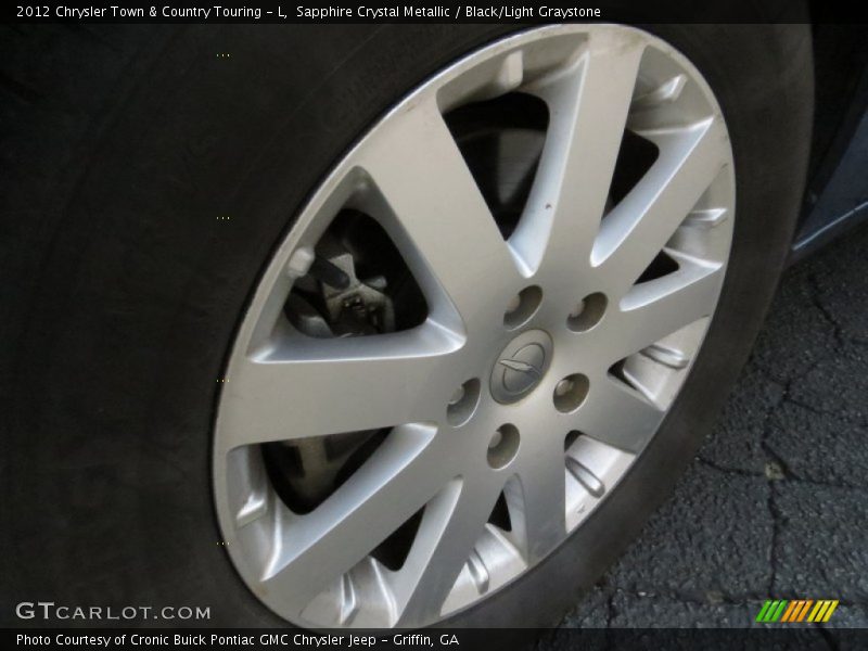 Sapphire Crystal Metallic / Black/Light Graystone 2012 Chrysler Town & Country Touring - L