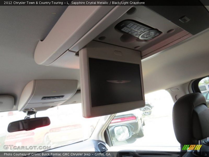 Sapphire Crystal Metallic / Black/Light Graystone 2012 Chrysler Town & Country Touring - L