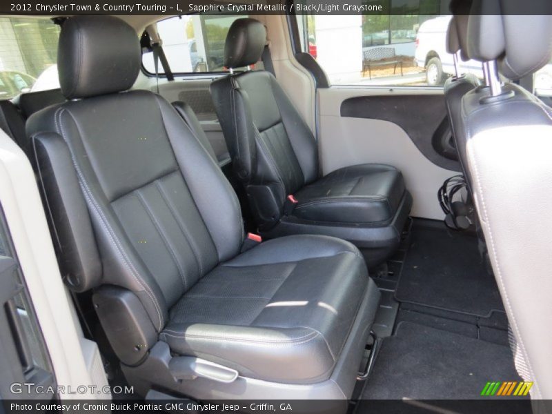 Sapphire Crystal Metallic / Black/Light Graystone 2012 Chrysler Town & Country Touring - L