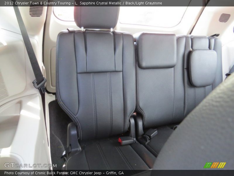 Sapphire Crystal Metallic / Black/Light Graystone 2012 Chrysler Town & Country Touring - L