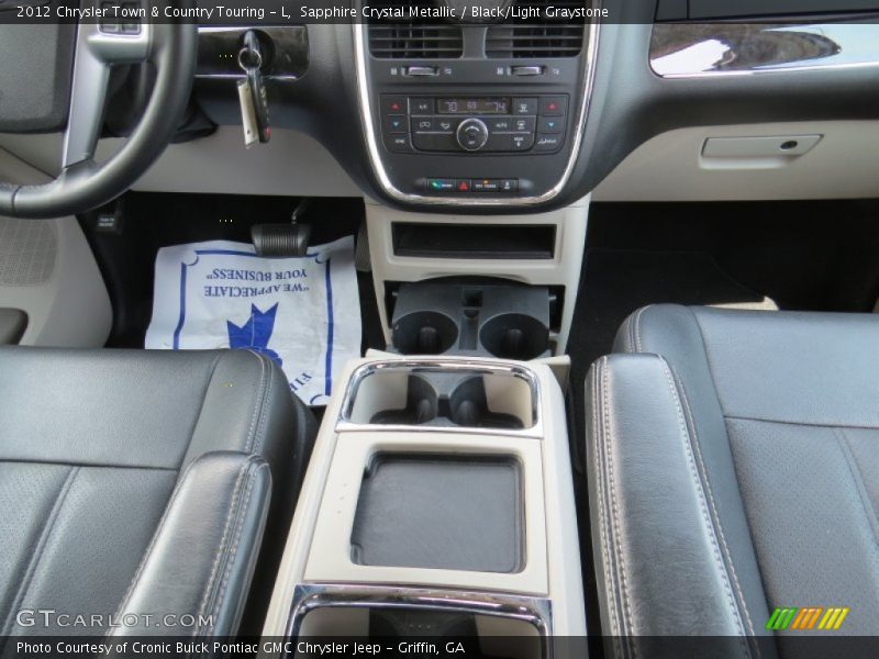 Sapphire Crystal Metallic / Black/Light Graystone 2012 Chrysler Town & Country Touring - L