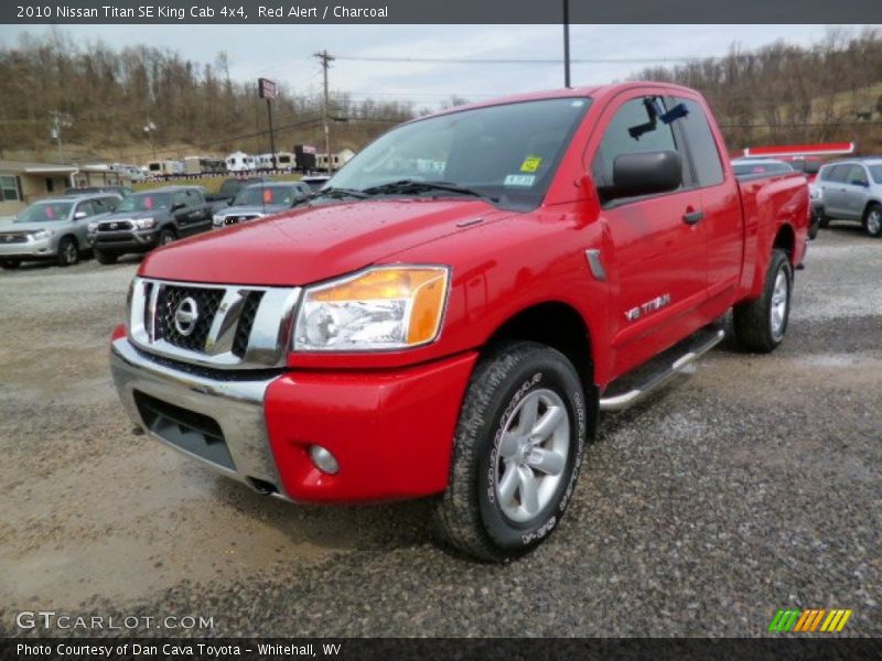Red Alert / Charcoal 2010 Nissan Titan SE King Cab 4x4