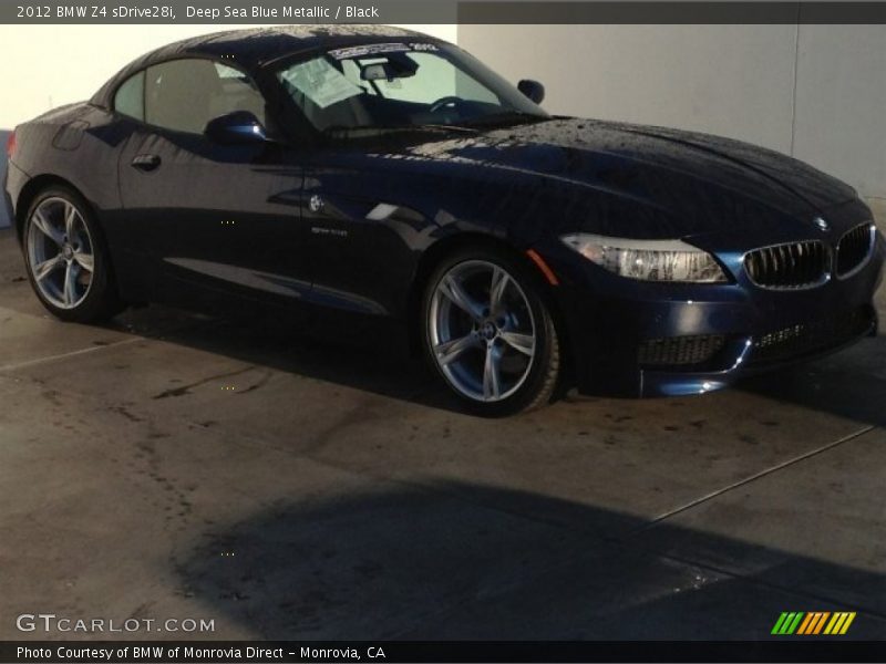 Deep Sea Blue Metallic / Black 2012 BMW Z4 sDrive28i