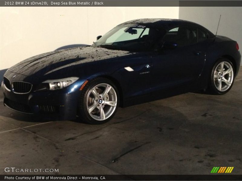 Deep Sea Blue Metallic / Black 2012 BMW Z4 sDrive28i