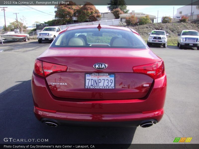 Remington Red / Beige 2013 Kia Optima LX