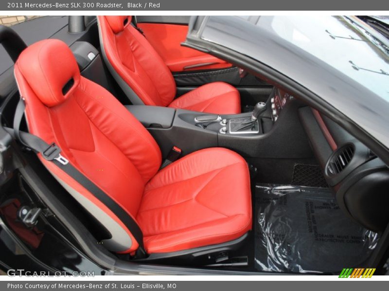 Black / Red 2011 Mercedes-Benz SLK 300 Roadster