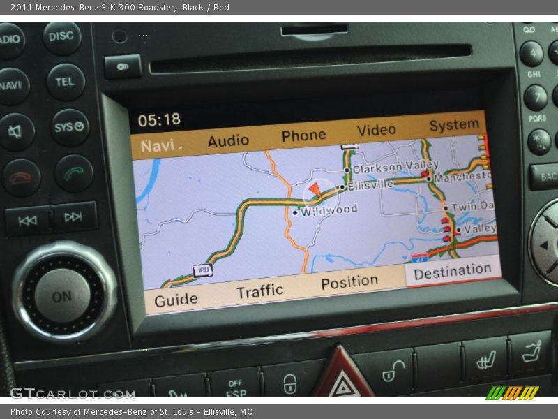 Black / Red 2011 Mercedes-Benz SLK 300 Roadster