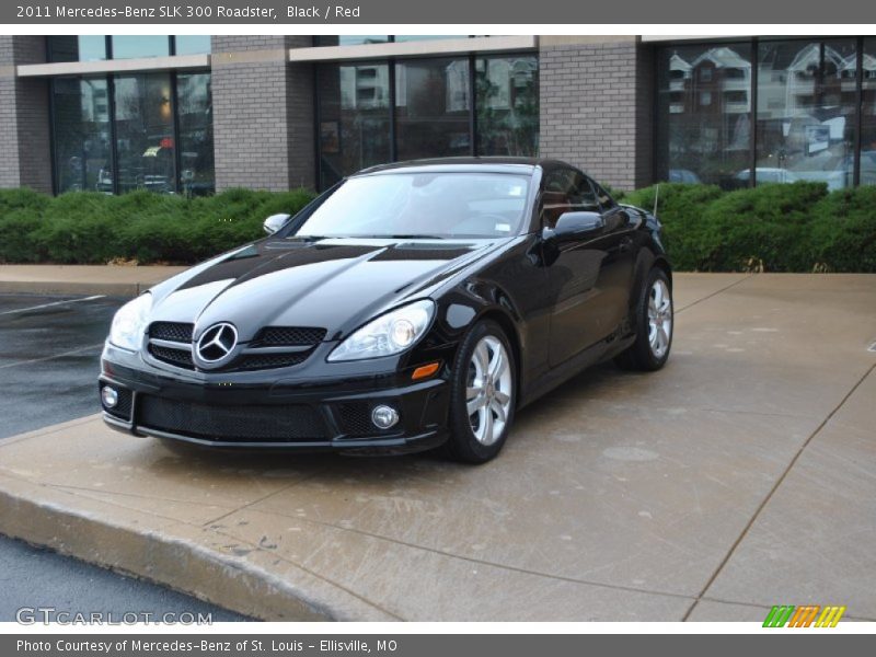 Black / Red 2011 Mercedes-Benz SLK 300 Roadster