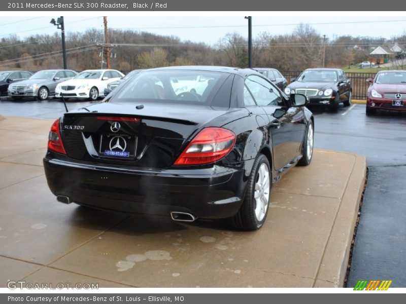 Black / Red 2011 Mercedes-Benz SLK 300 Roadster