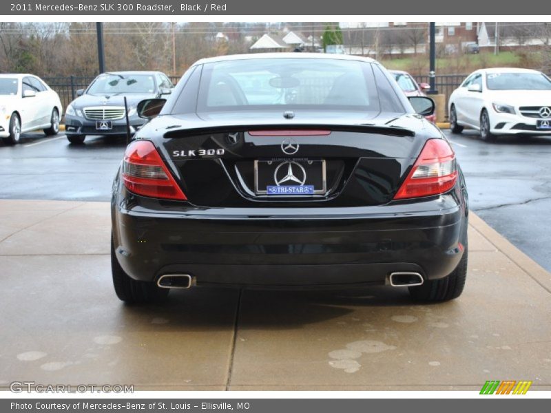 Black / Red 2011 Mercedes-Benz SLK 300 Roadster