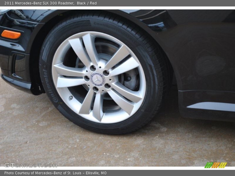 Black / Red 2011 Mercedes-Benz SLK 300 Roadster