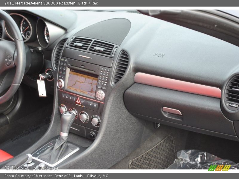 Black / Red 2011 Mercedes-Benz SLK 300 Roadster