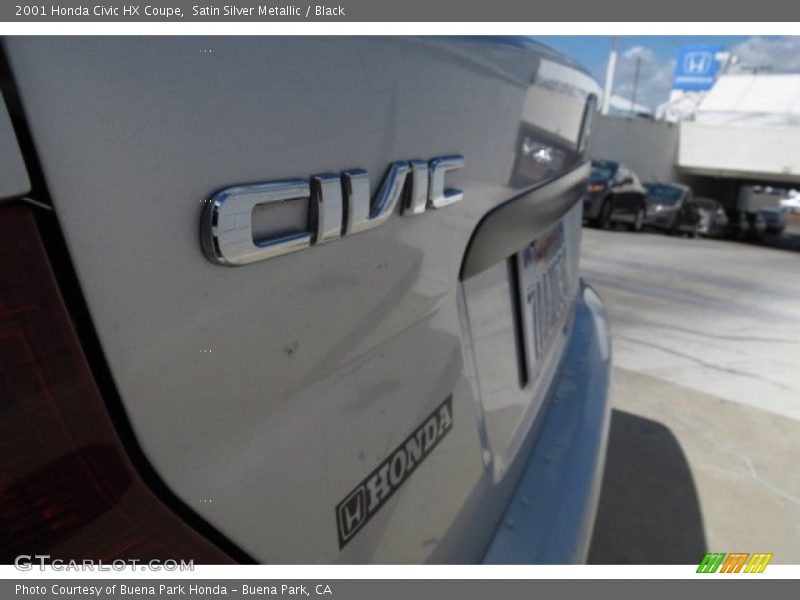 Satin Silver Metallic / Black 2001 Honda Civic HX Coupe