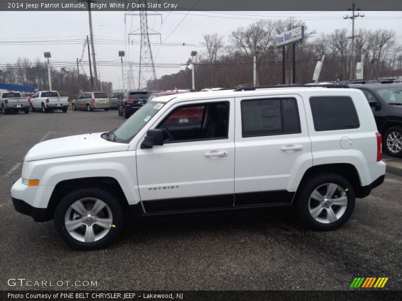 Bright White / Dark Slate Gray 2014 Jeep Patriot Latitude