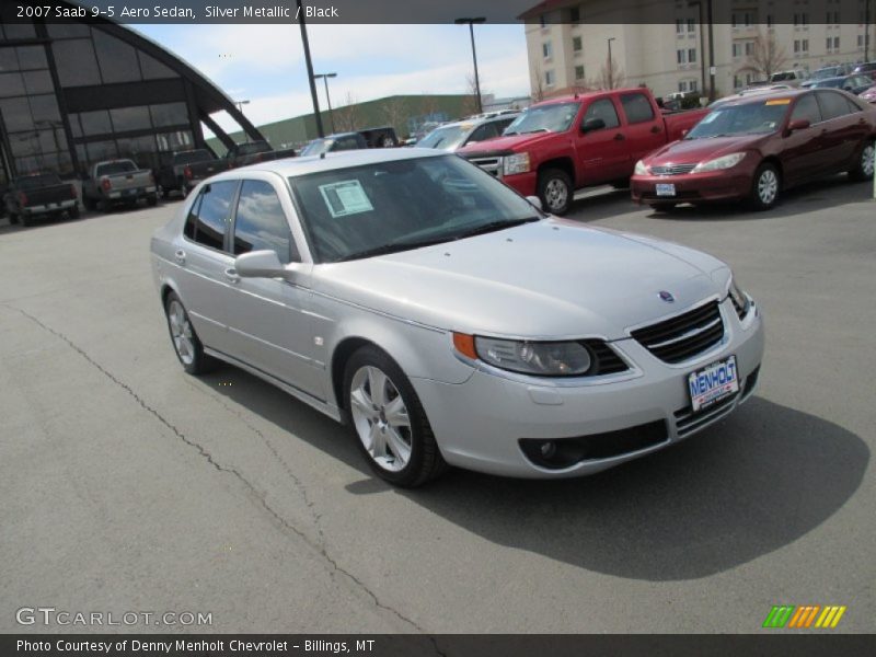 Silver Metallic / Black 2007 Saab 9-5 Aero Sedan