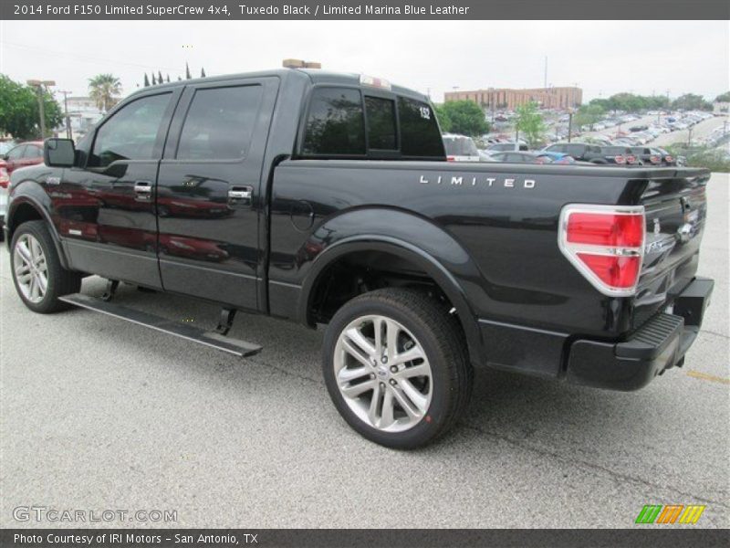 Tuxedo Black / Limited Marina Blue Leather 2014 Ford F150 Limited SuperCrew 4x4