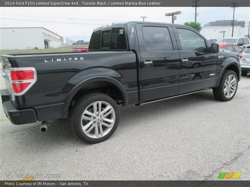 Tuxedo Black / Limited Marina Blue Leather 2014 Ford F150 Limited SuperCrew 4x4
