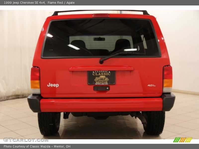 Flame Red / Agate 1999 Jeep Cherokee SE 4x4