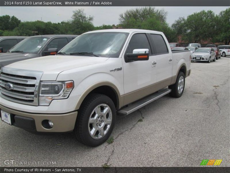 White Platinum / Pale Adobe 2014 Ford F150 Lariat SuperCrew