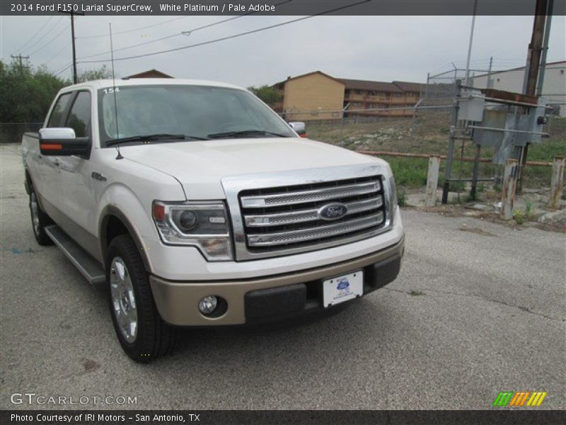 White Platinum / Pale Adobe 2014 Ford F150 Lariat SuperCrew