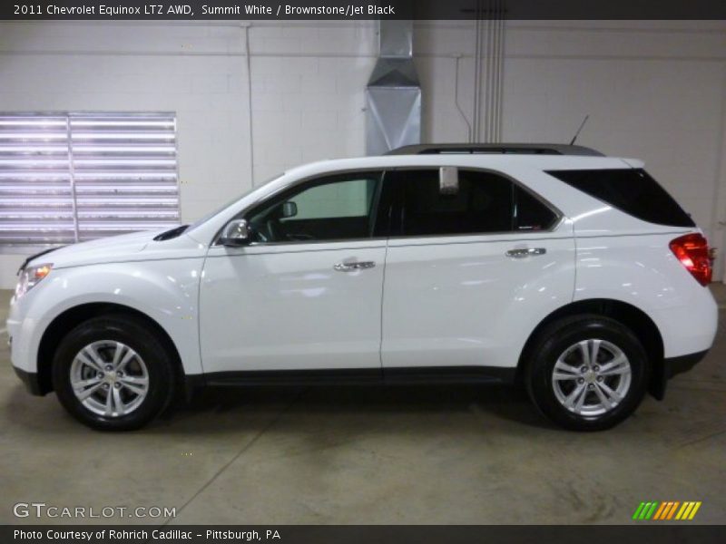 Summit White / Brownstone/Jet Black 2011 Chevrolet Equinox LTZ AWD
