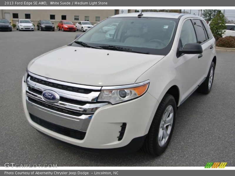 White Suede / Medium Light Stone 2013 Ford Edge SE AWD