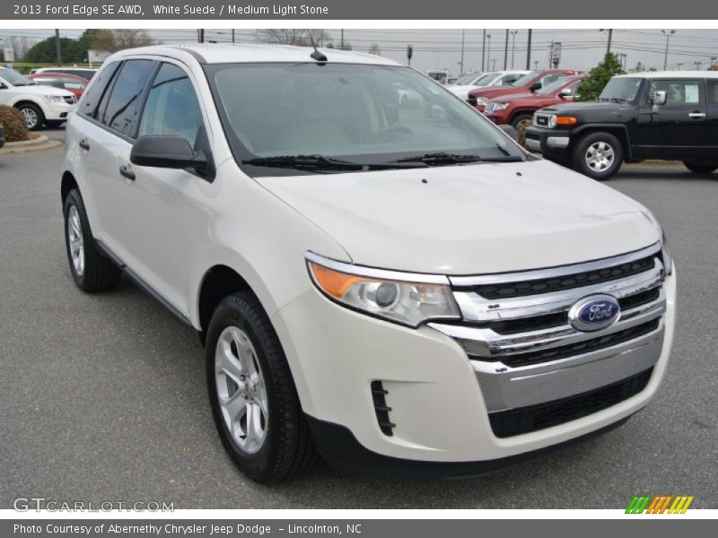 White Suede / Medium Light Stone 2013 Ford Edge SE AWD