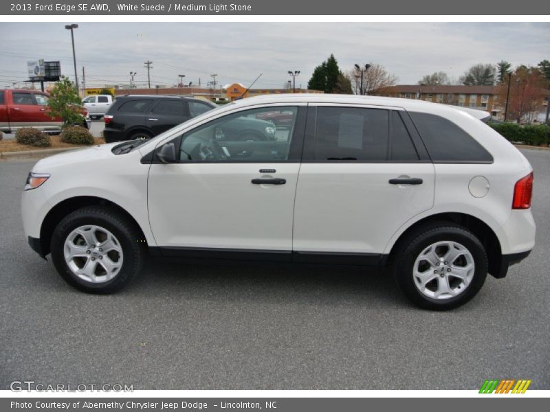 White Suede / Medium Light Stone 2013 Ford Edge SE AWD