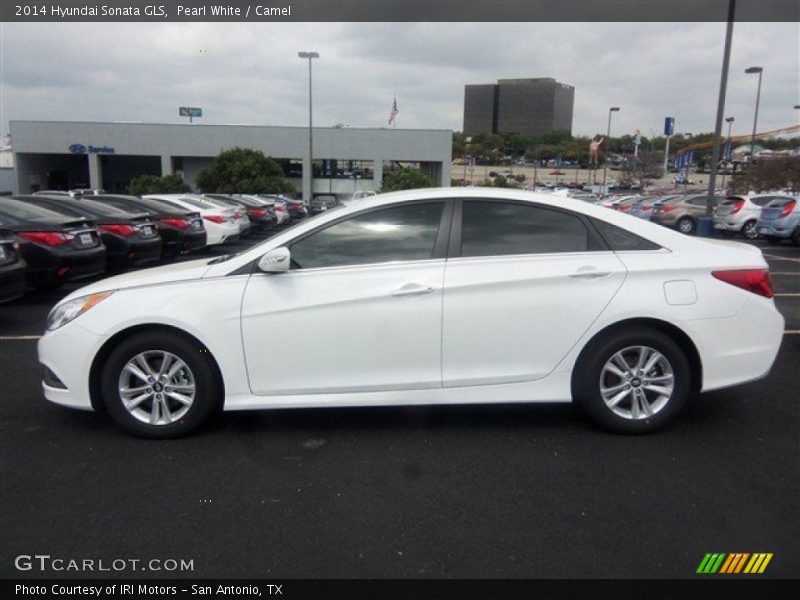 Pearl White / Camel 2014 Hyundai Sonata GLS