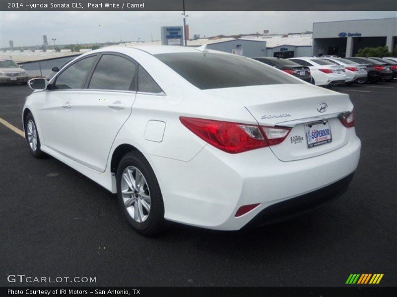 Pearl White / Camel 2014 Hyundai Sonata GLS