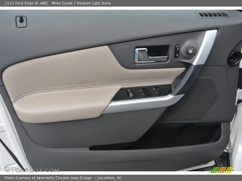 White Suede / Medium Light Stone 2013 Ford Edge SE AWD