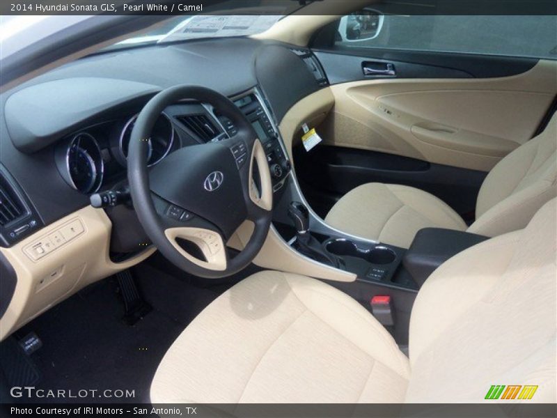 Pearl White / Camel 2014 Hyundai Sonata GLS