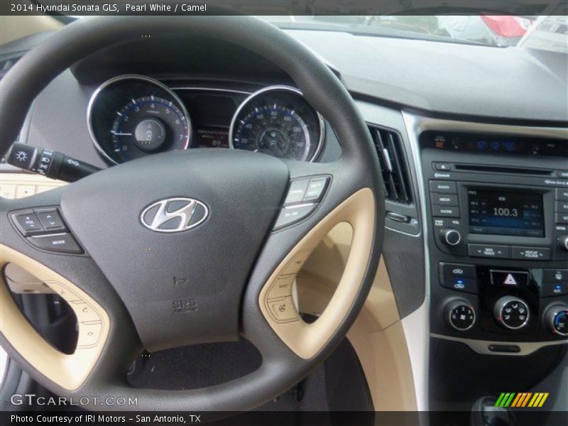 Pearl White / Camel 2014 Hyundai Sonata GLS