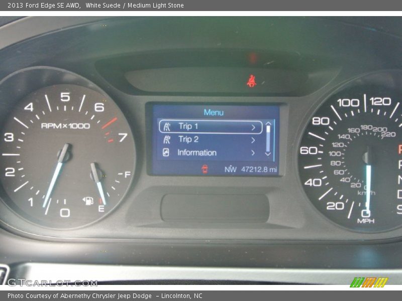 White Suede / Medium Light Stone 2013 Ford Edge SE AWD