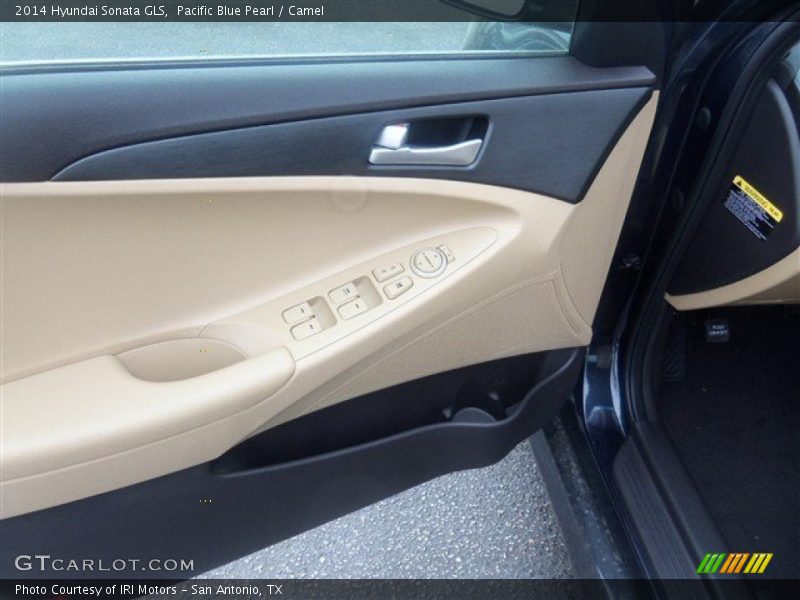Pacific Blue Pearl / Camel 2014 Hyundai Sonata GLS