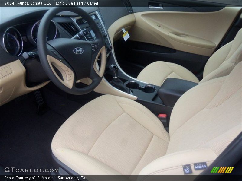 Pacific Blue Pearl / Camel 2014 Hyundai Sonata GLS