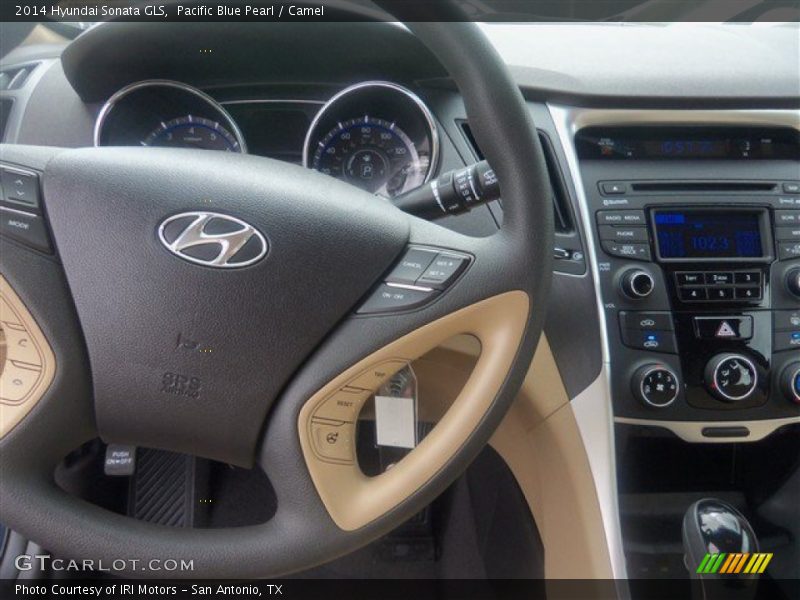 Pacific Blue Pearl / Camel 2014 Hyundai Sonata GLS