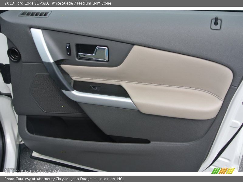 White Suede / Medium Light Stone 2013 Ford Edge SE AWD