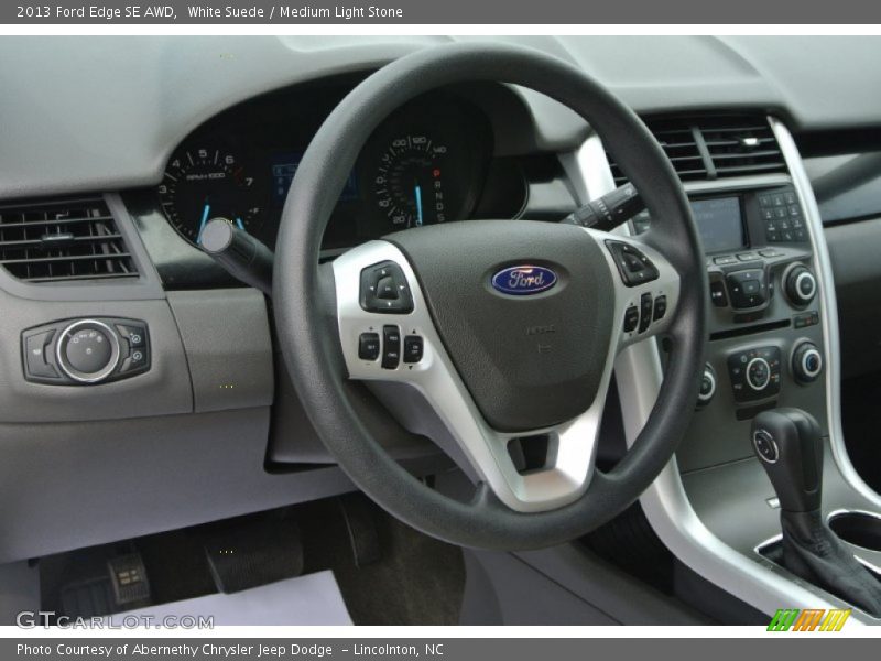 White Suede / Medium Light Stone 2013 Ford Edge SE AWD