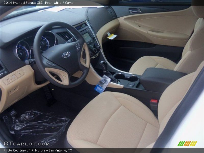 Pearl White / Camel 2014 Hyundai Sonata GLS
