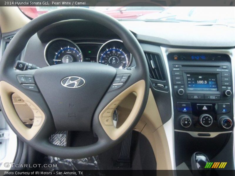 Pearl White / Camel 2014 Hyundai Sonata GLS