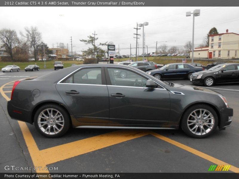 Thunder Gray ChromaFlair / Ebony/Ebony 2012 Cadillac CTS 4 3.6 AWD Sedan
