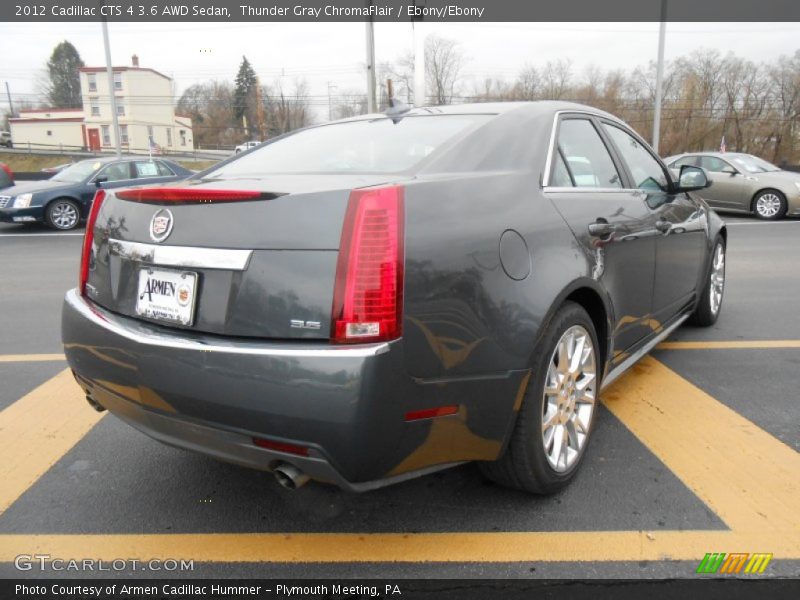 Thunder Gray ChromaFlair / Ebony/Ebony 2012 Cadillac CTS 4 3.6 AWD Sedan