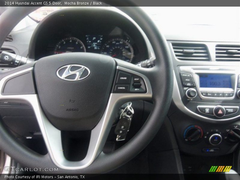 Mocha Bronze / Black 2014 Hyundai Accent GS 5 Door