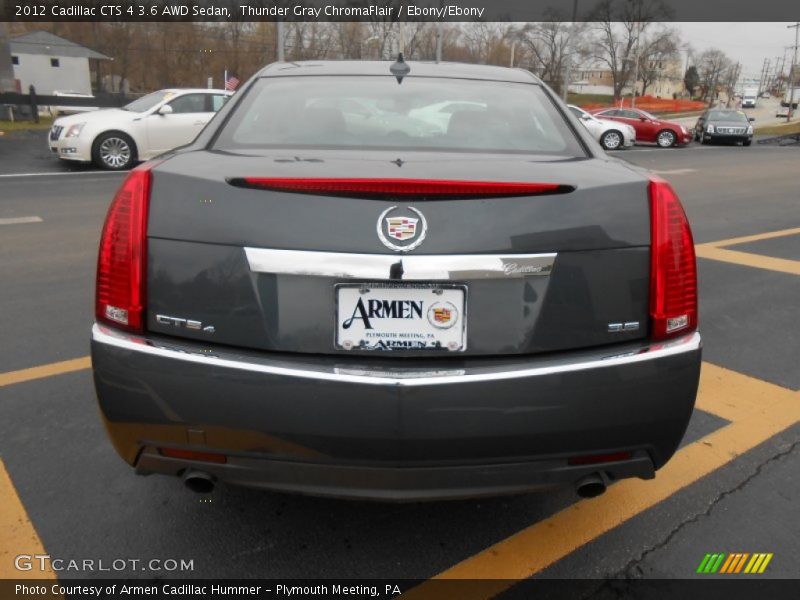 Thunder Gray ChromaFlair / Ebony/Ebony 2012 Cadillac CTS 4 3.6 AWD Sedan